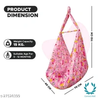 New Born Baby Cotton Hanging Cradle Jhula Jhoola Bed Bedding Set - 0-12 Months, Pink, Fabric Cradle Material: Cotton, Mousquito Net, Pack Of:1